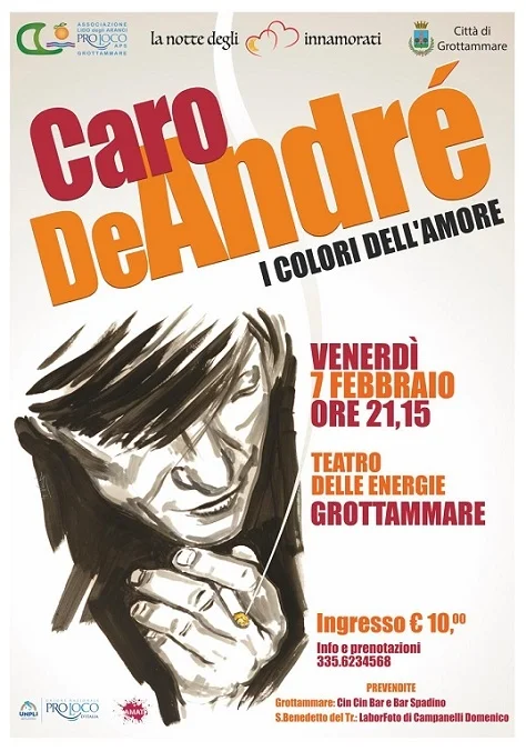 Commedie Nostre al via e Caro de Andrè per la notte degli innamorati