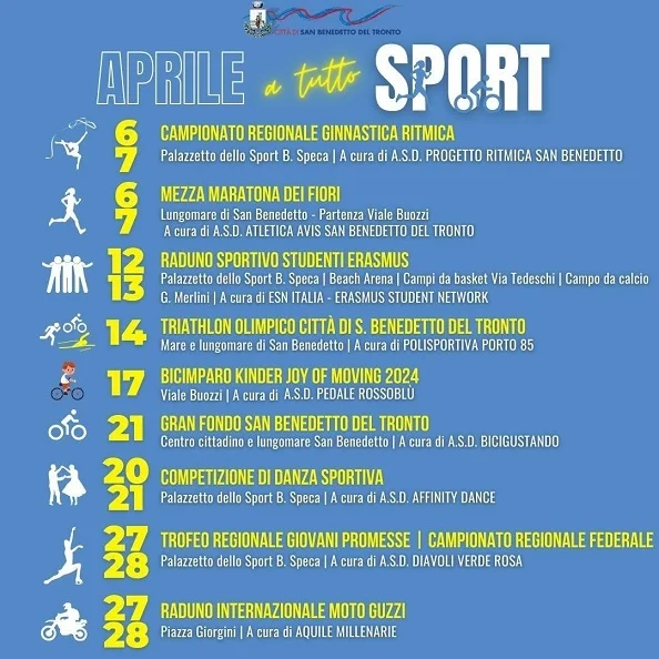 Calendario eventi "Aprile a tutto Sport"