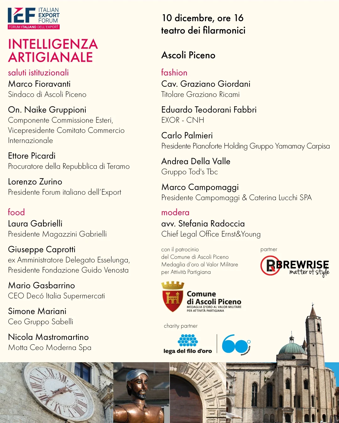 "Intelligenza artigianale" al Teatro dei Filarmonici, martedì 10 dicembre ospiti internazionali per parlare di "food" e "fashion"