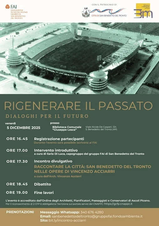 Il FAI racconta San Benedetto nelle opere dell’architetto Vincenzo Acciarri