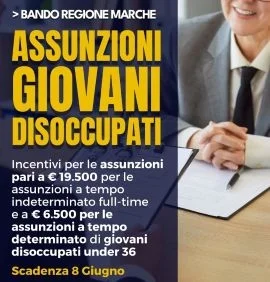 “Le Marche per i giovani”, un nuovo bando per favorire l'occupazione giovanile