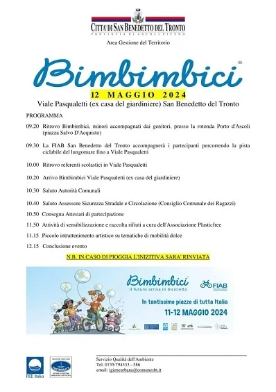 Bimbimbici 2024, un biciclettata lunga tutto il lungomare