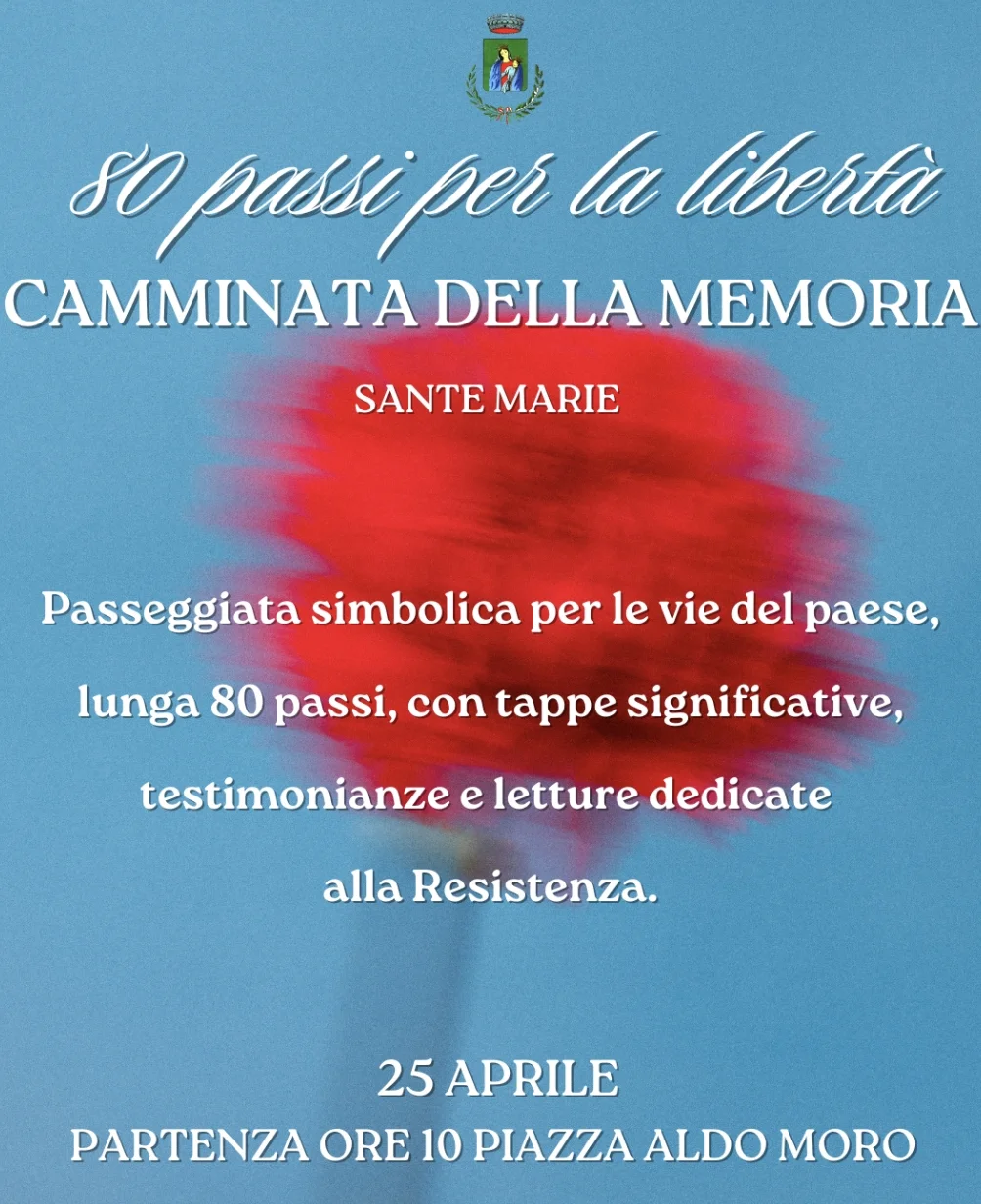 A Sante Marie "80 passi per la libertà", camminata della memoria in occasione del 25 aprile
