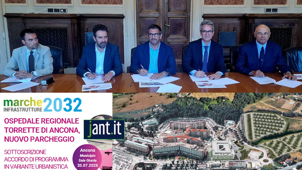 NUOVO PARCHEGGIO ALL'OSPEDALE DI TORRETTE: FIRMATO L’ACCORDO PER LA VARIANTE URBANISTICA