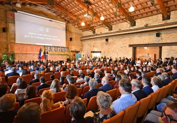 Anche il Sindaco Antonio Spazzafumo presente stamane ad Ancona per l'arrivo del Presidente del Consiglio Giorgia Meloni