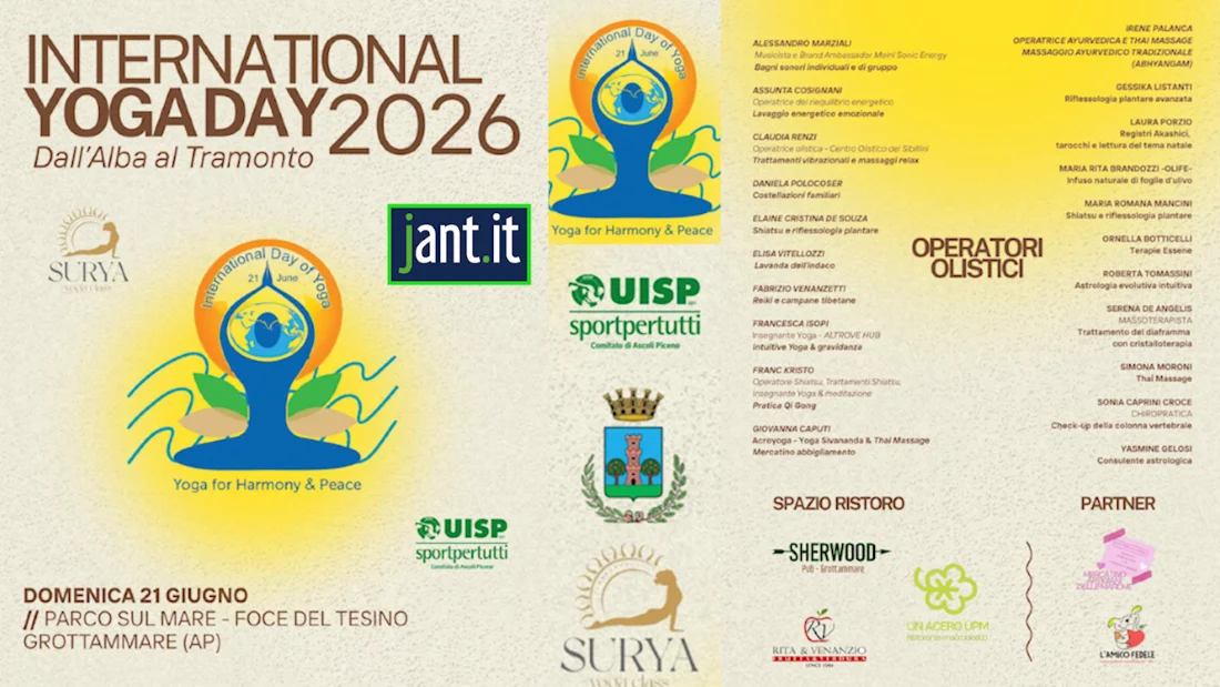 International Yoga Day domenica 21 giugno 2026 a Grottammare