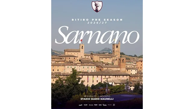 SAMB, RITIRO PRE CAMPIONATO 2026/27 A SARNANO