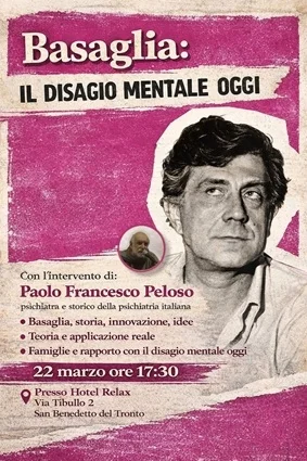 "BASAGLIA: IL DISAGIO MENTALE OGGI", un incontro pubblico per riflettere sull’eredità di Franco Basaglia e le sfide della salute mentale nel presente