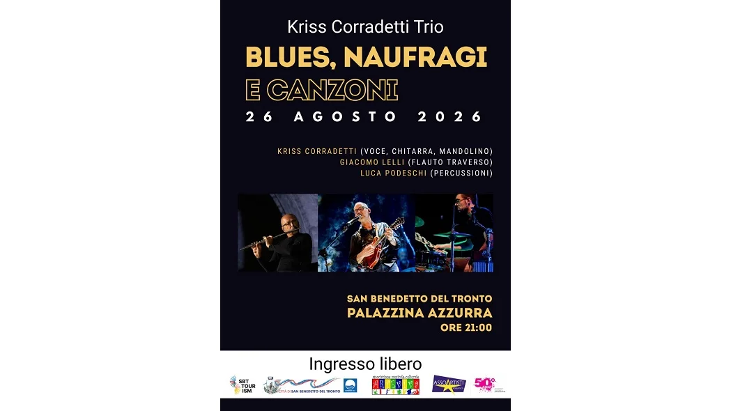 Kriss Corradetti Trio: Blues, Naufragi e Canzoni