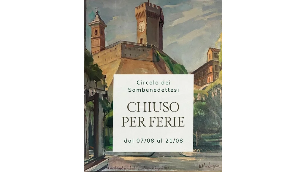 Circolo dei Sambenedettesi, ferie estate 2026