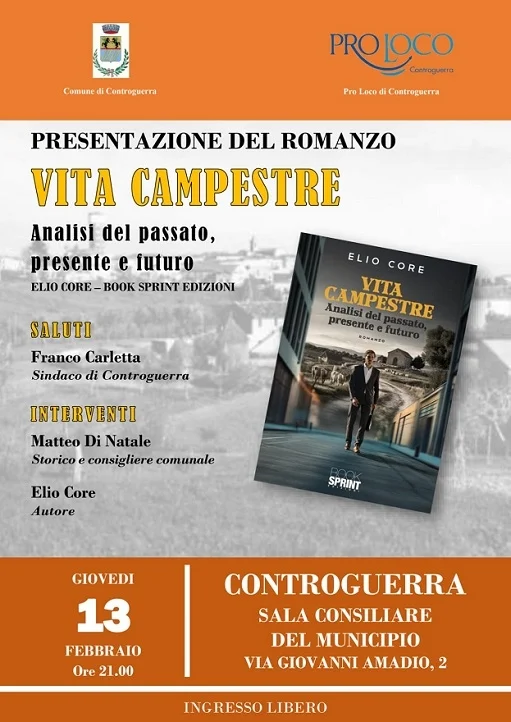 Presentazione del romanzo" Vita Campestre" nel Comune di Controguerra