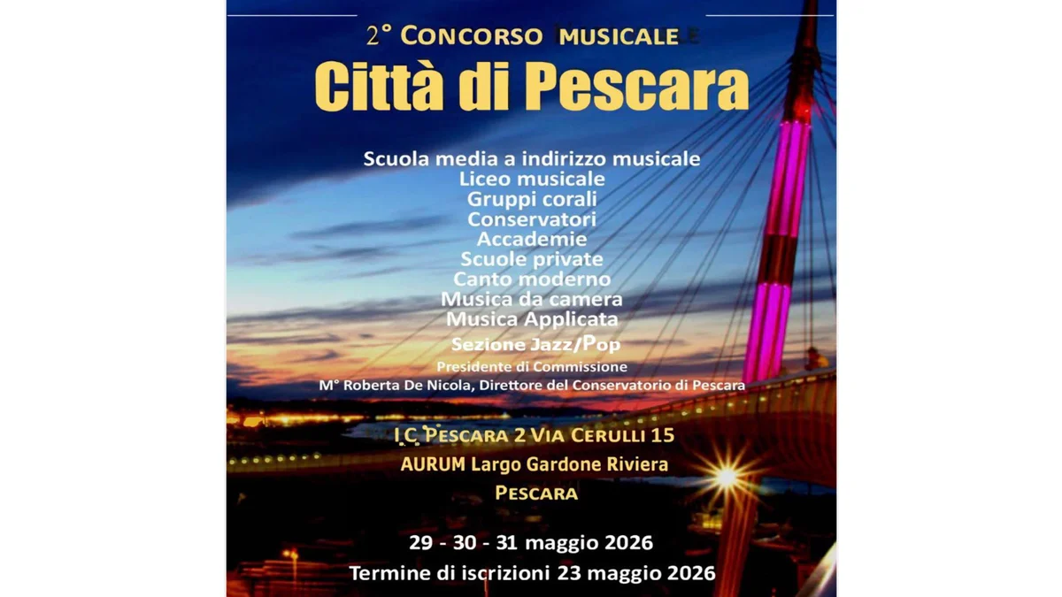 Leonardo Luciani vince il premio cat. A2 Pianoforte al 2° Concorso Nazionale di Esecuzione Musicale CITTÀ DI PESCARA