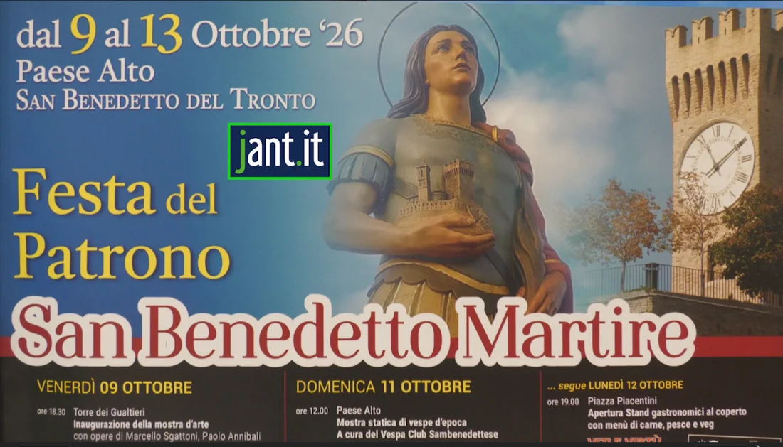  Dal 9 al 13 ottobre 2026 si svolgeranno i festeggiamenti per San Benedetto Martire