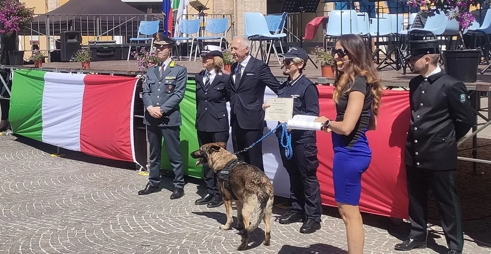 Ascoli Piceno - Lotta alla droga, encomio per l'unità cinofila della Polizia Locale