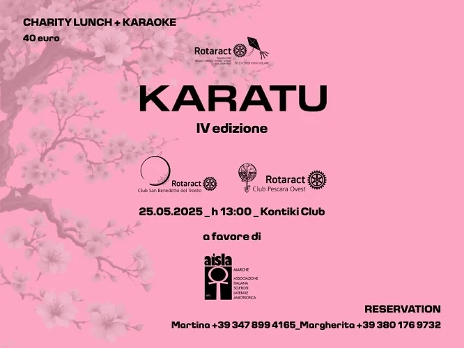 Torna “Karatu”, il pranzo-karaoke organizzato dal Rotaract Club di San Benedetto del Tronto insieme al Rotaract Club di Pescara Ovest