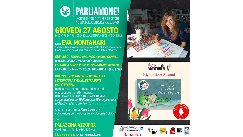 Il Premio Andersen 2026 Eva Montanari alla Palazzina Azzurra per un doppio evento speciale sulla letteratura per l'infanzia
