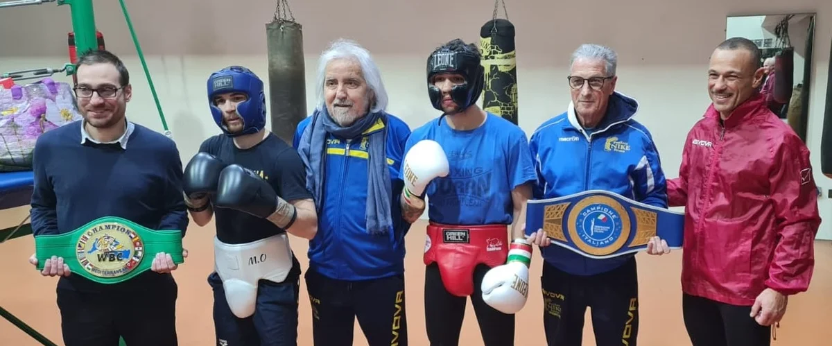 Seduta di allenamento fermana per i pugili Lorenzo Tulli e Mattia Occhinero