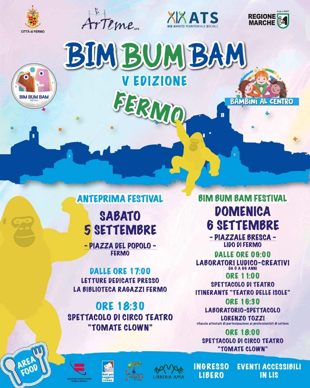 A Fermo arriva il Bim Bum Bam Festival: due giorni di arte, gioco e spettacoli