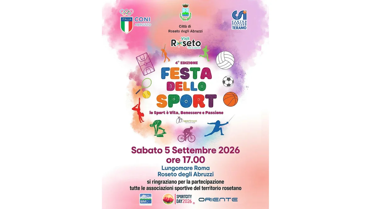 Festa dello Sport a Roseto degli Abruzzi, sabato sul lungomare