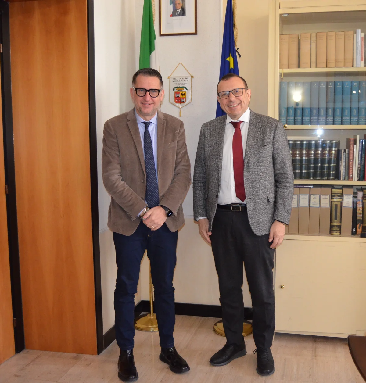 Il neo Questore di Ascoli Piceno Aldo Fusco in visita in Provincia