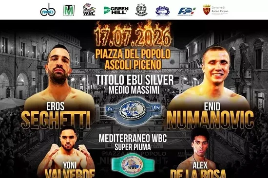 La grande boxe torna in Piazza del Popolo ad Ascoli, titoli italiani ed europei