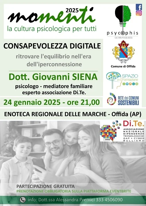 Offida, consapevolezza digitale: ritrovare l’equilibrio nell’era dell’iperconnessione