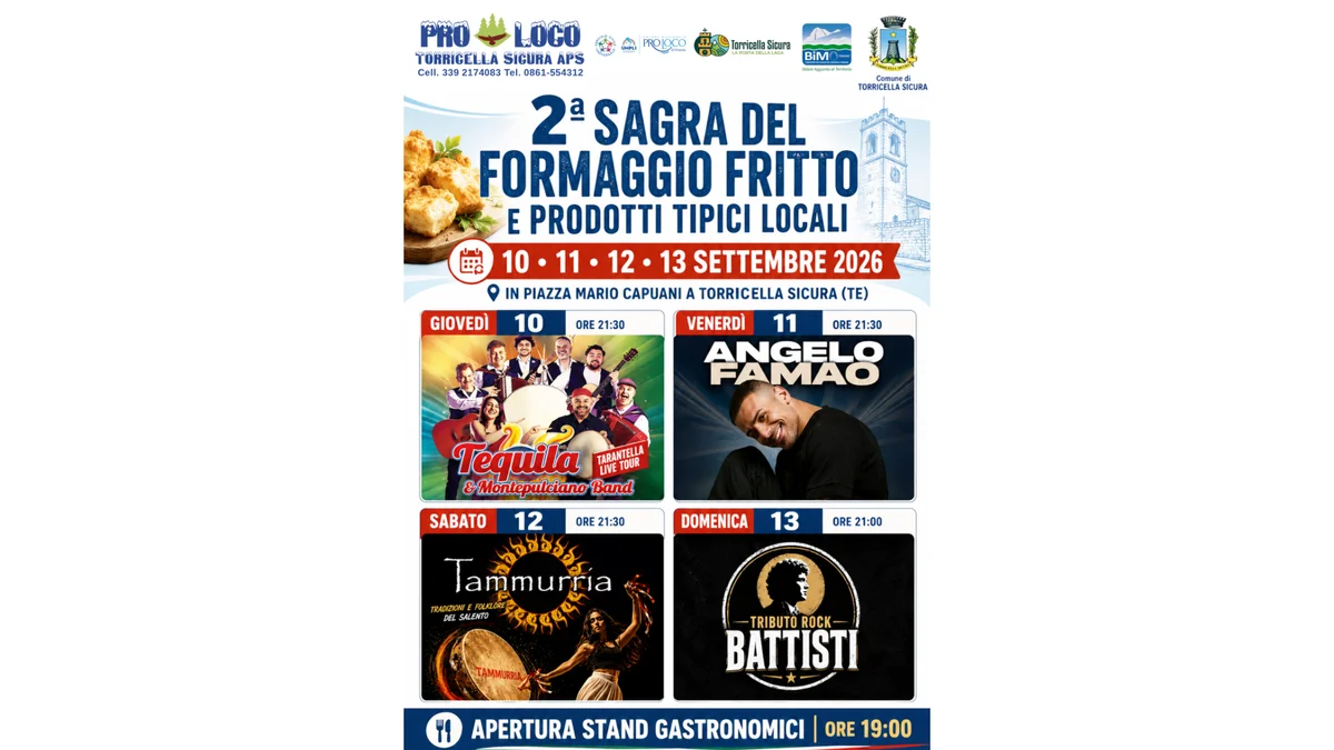 Sagra del formaggio fritto e dei prodotti tipici a Torricella Sicura