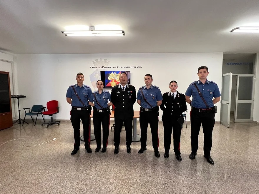 Carabinieri di Teramo, marescialli tirocinanti assegnati alle stazioni costiere