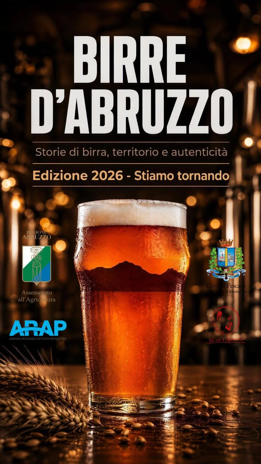 FESTIVAL BIRRE D'ABRUZZO: IL 9 SETTEMBRE A PESCARA LA PRESENTAZIONE DELLA QUARTA EDIZIONE
