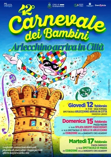 Arlecchino in città per il 42° Carnevale dei Bambini