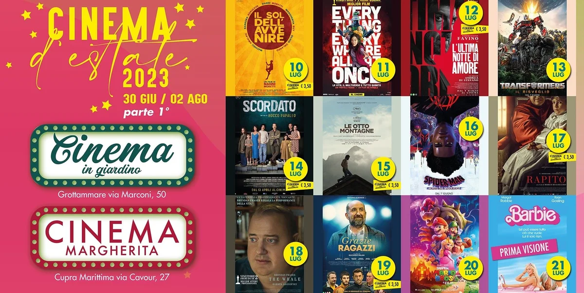 Dal 30 giugno al 2 agosto, torna a Grottammare, Cinema in Giardino.