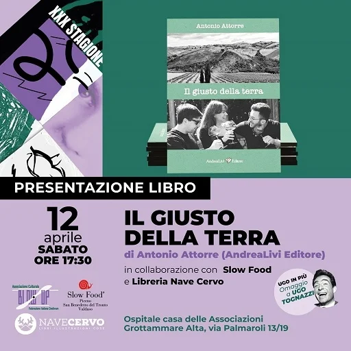 Grottammare, Antonio Attorre presenta il suo libro "Il giusto della terra"
