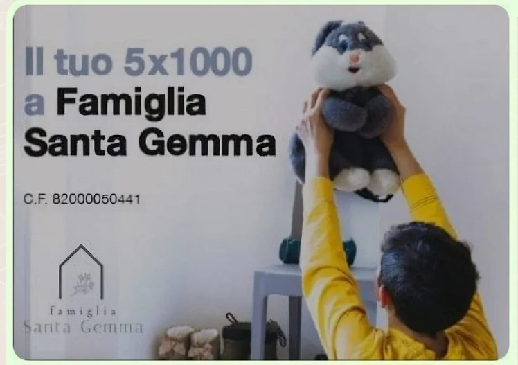 Dona il tuo 5xmille alla Casa Famiglia Santa Gemma