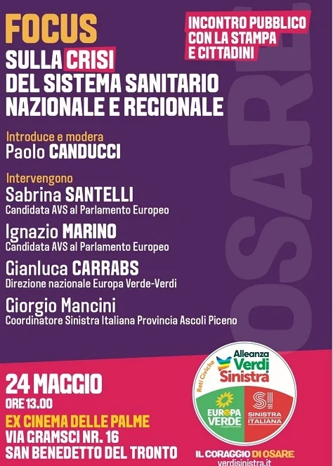 Venerdì 24 maggio Incontro Pubblico con la stampa e i cittadini