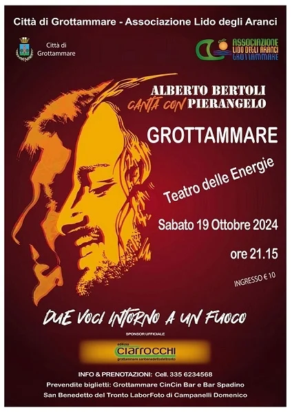 l'Associazione Lido degli Aranci di Grottammare presenta il concerto di Alberto Bertoli