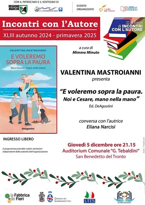 VALENTINA MASTROIANNI PRESENTA IL LIBRO ”E VOLEREMO SOPRA LA PAURA”