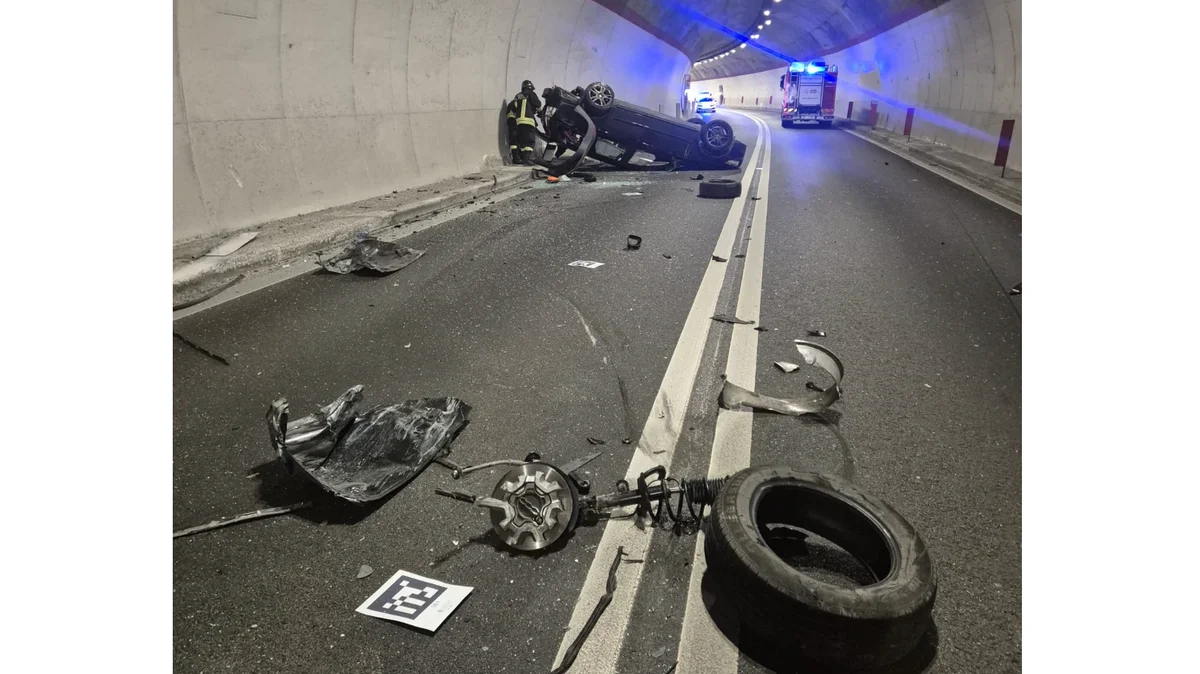 Incidente nella galleria S. Giuseppe, a Teramo, famiglia in ospedale