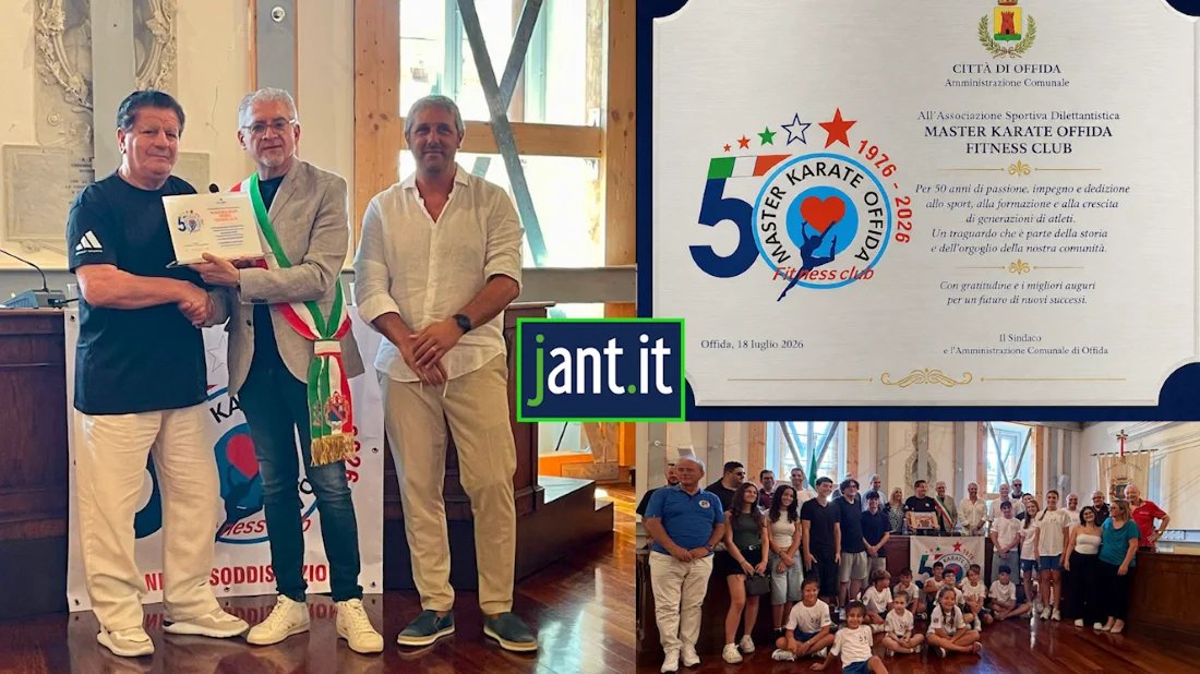 Offida celebra 50 anni di Master Karate: una targa del Comune per il Maestro Graziano Ciotti