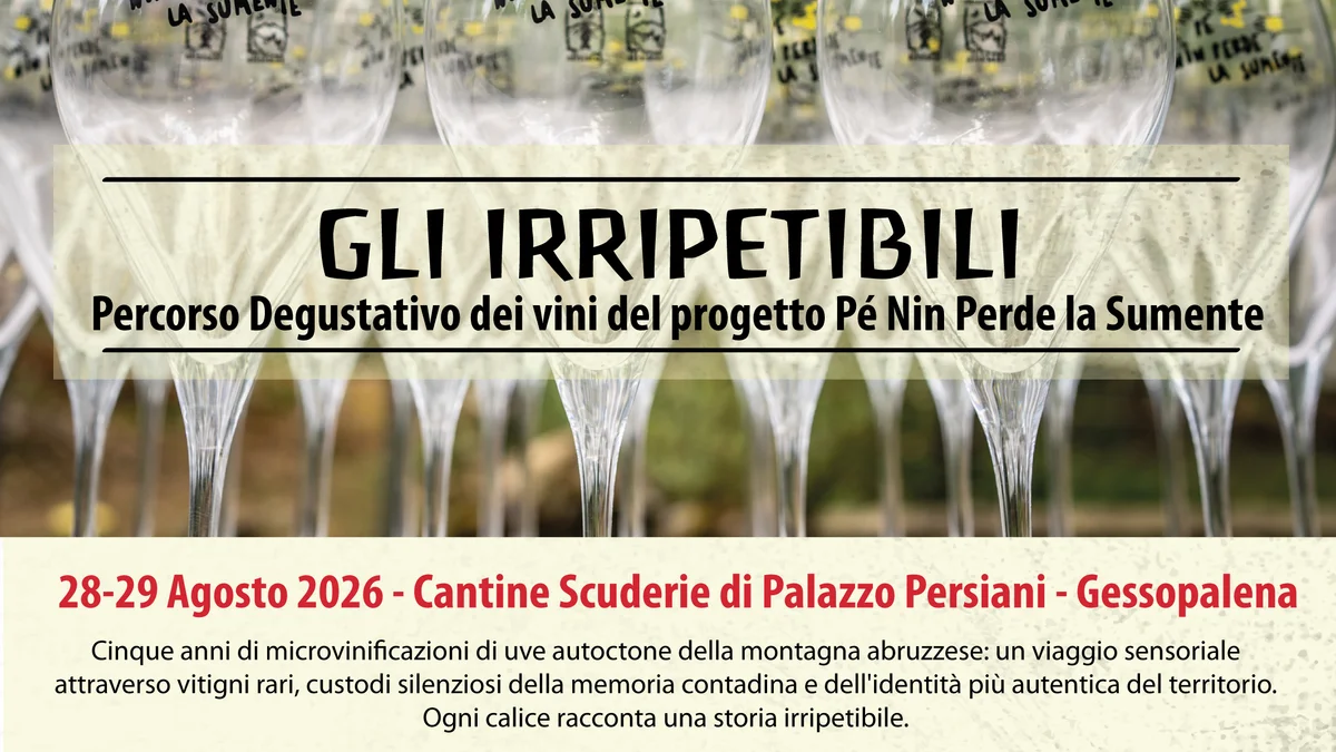  GLI IRRIPETIBILI,  A GESSOPALENA PERCORSO DEGUSTATIVO DEI VINI DELLA BIO CANTINA SOCIALE ORSOGNA