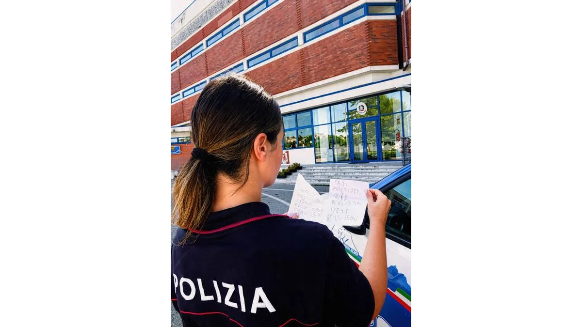 'Siete bravissimi', biglietti anonimi di bambini alla questura di Fermo 