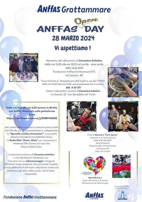 Anffas Grottammare aderisce alla manifestazione promossa da Anffas Nazionale nella giornata di giovedi 28 marzo 2024