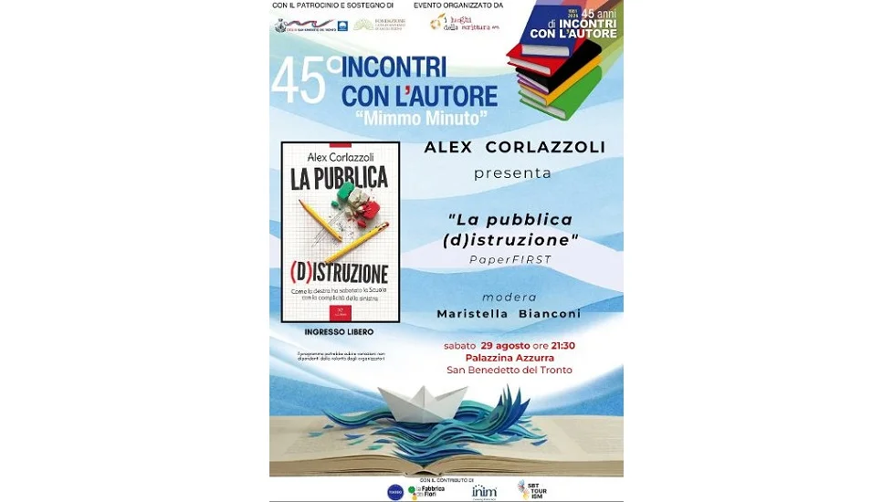 Incontri con l'Autore "Mimmo Minuto", Alex Corlazzoli presenta LA PUBBLICA (D)ISTRUZIONE