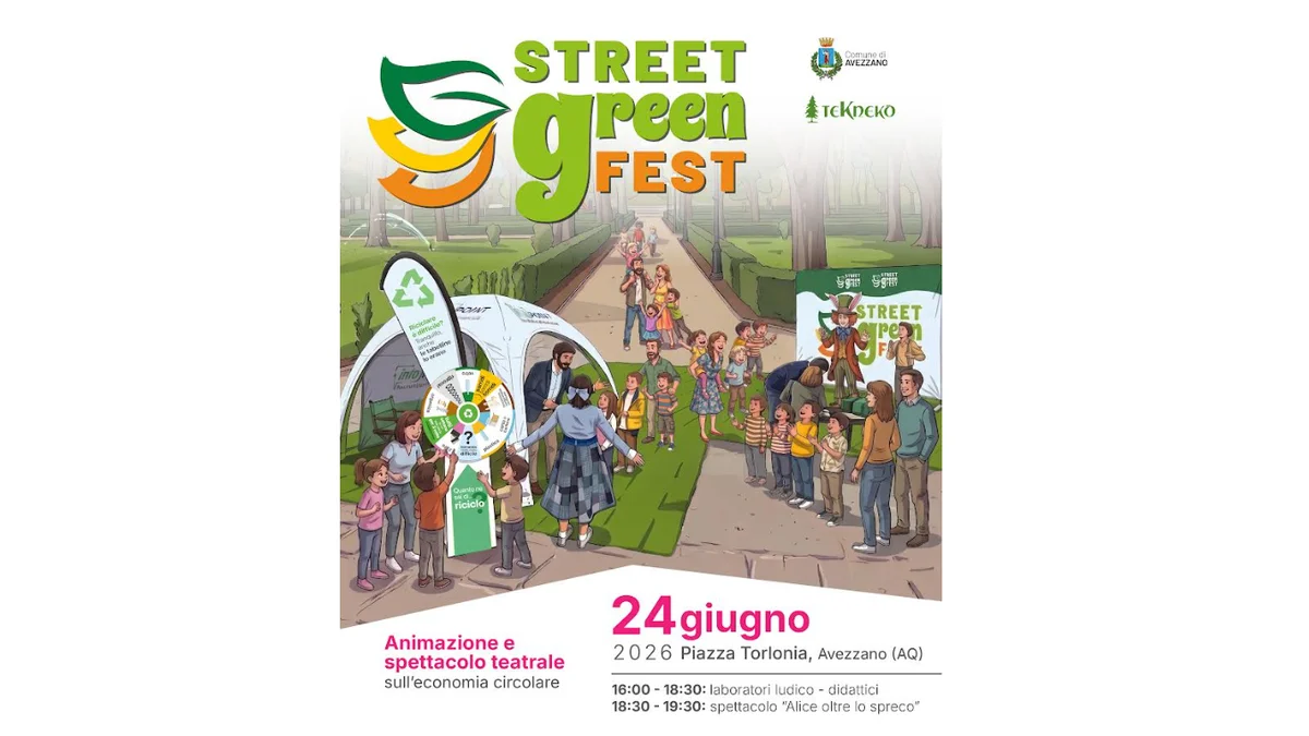 SCOPRIRE LA DIFFERENZIATA TRA GIOCHI, TEATRO E ANIMAZIONE: AD AVEZZANO RITORNA LO STREET GREEN FEST
