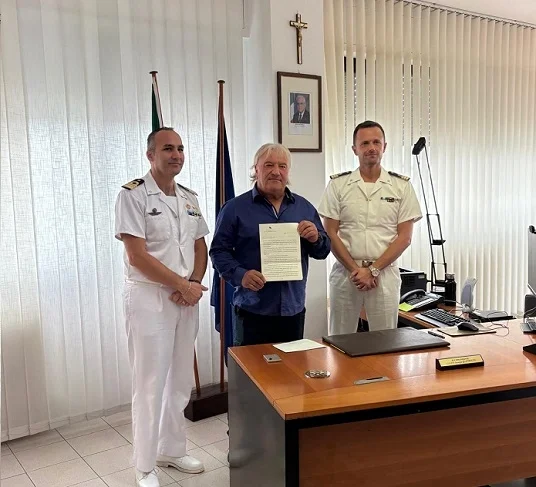 Una lettera di compiacimento del Comandante Generale al sommozzatore Ciaffardoni