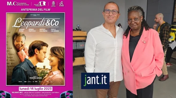 In anteprima mondiale per il pubblico il film Leopardi & Co. a Recanati in piazza Giacomo Leopardi, il 14 luglio
