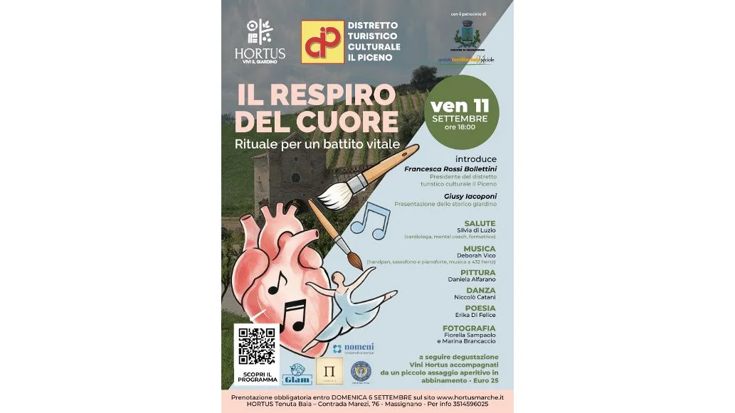 “IL RESPIRO DEL CUORE” A MASSIGNANO: SALUTE, MUSICA E ARTE NEL GIARDINO DI HORTUS