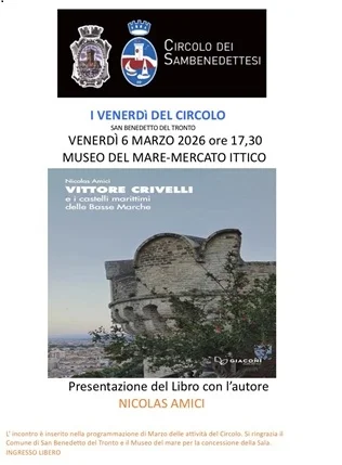 Circolo dei Sambenedettesi, venerdì 6 marzo presentazione del libro di Nicolas Amici