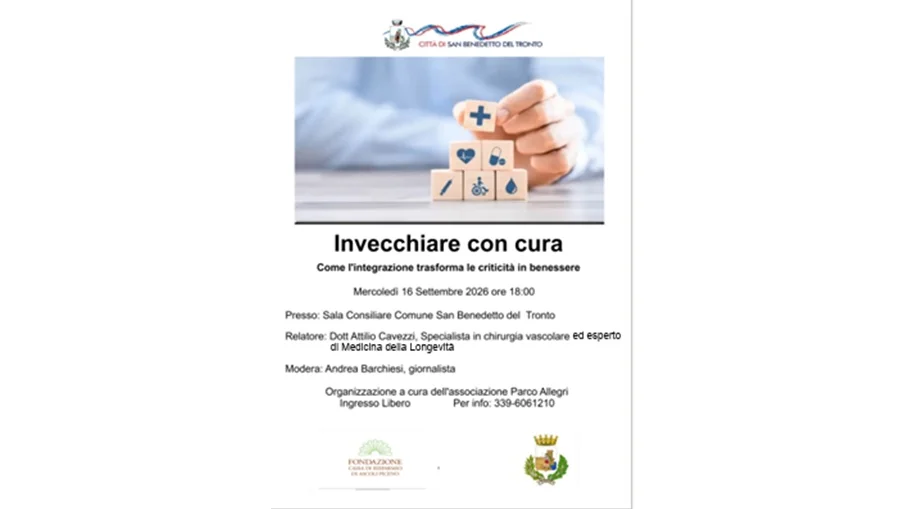 Mercoledì 16 settembre convegno "Invecchiare con cura"