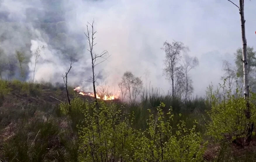 Vasto incendio nel Teramano, in azione anche un Canadair
