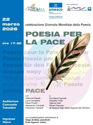 Il Club per l’UNESCO di San Benedetto e l’Associazione VisionAria dedicano uno speciale evento al tema della pace